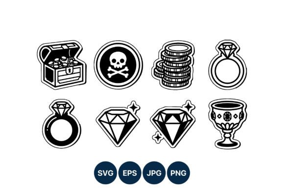 Black Treasure Icons Set Review