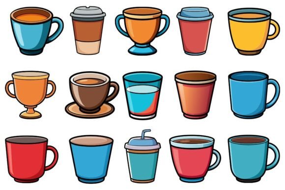 Coffee Cup Vector Clipart PNG SVG EPS
