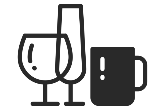 Drink Glassware Black Icon. Wine Glass a