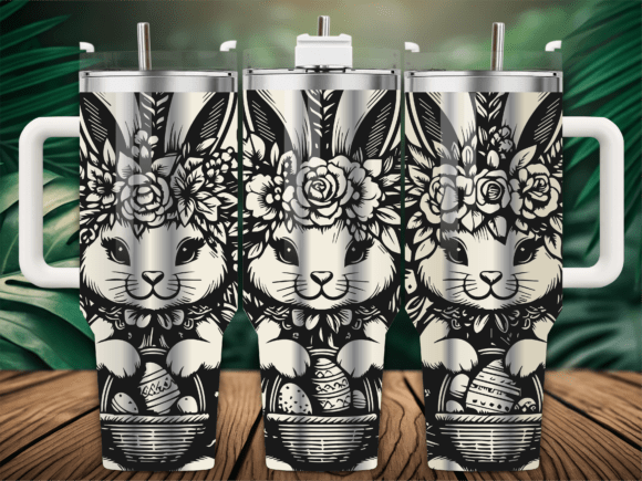 Easter Bunny Laser Engraving Tumbler