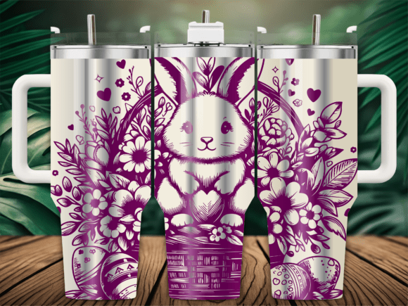 Floral Easter Basket Eggs Tumbler