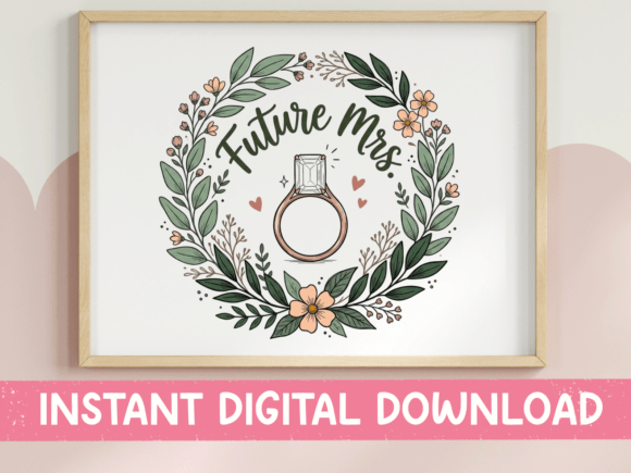 Future Mrs Floral Wreath