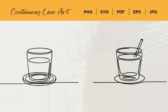 Minimal Coffee Cup Line Art Illustration