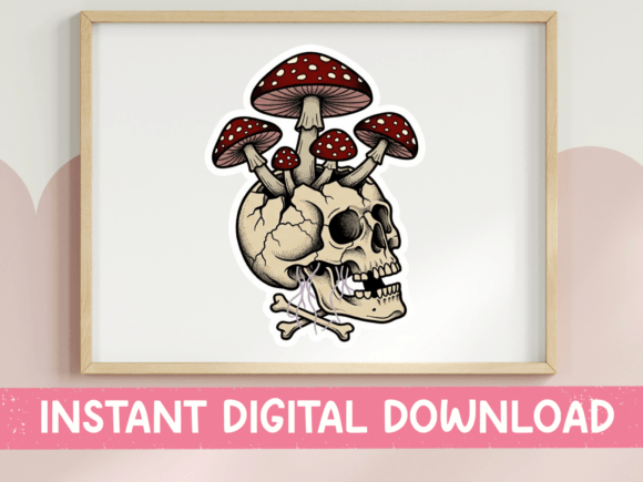 Mushroom Skull and Crossbones