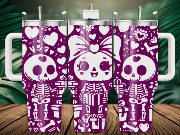 Valentines Skeleton Hearts