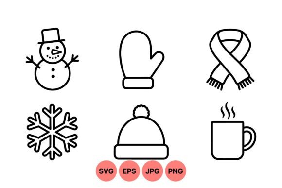 Winter Holiday Icon Clipart Pack